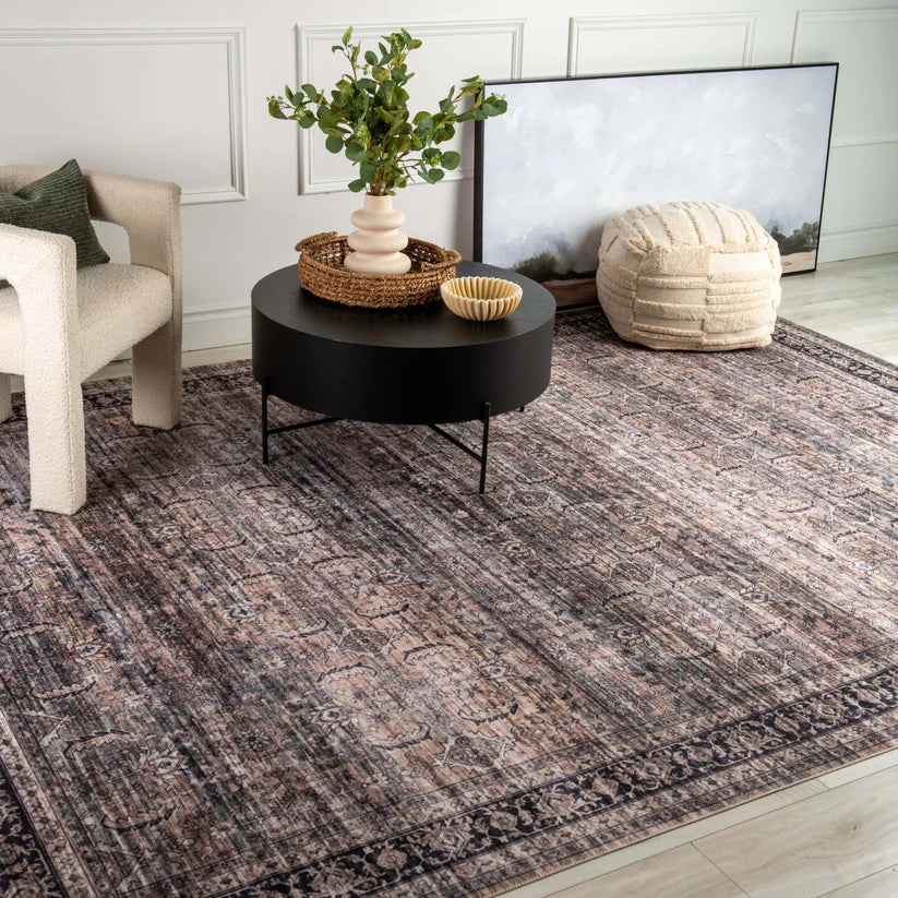 Emir Persian Transitional Brown Rug - 4' x 6'