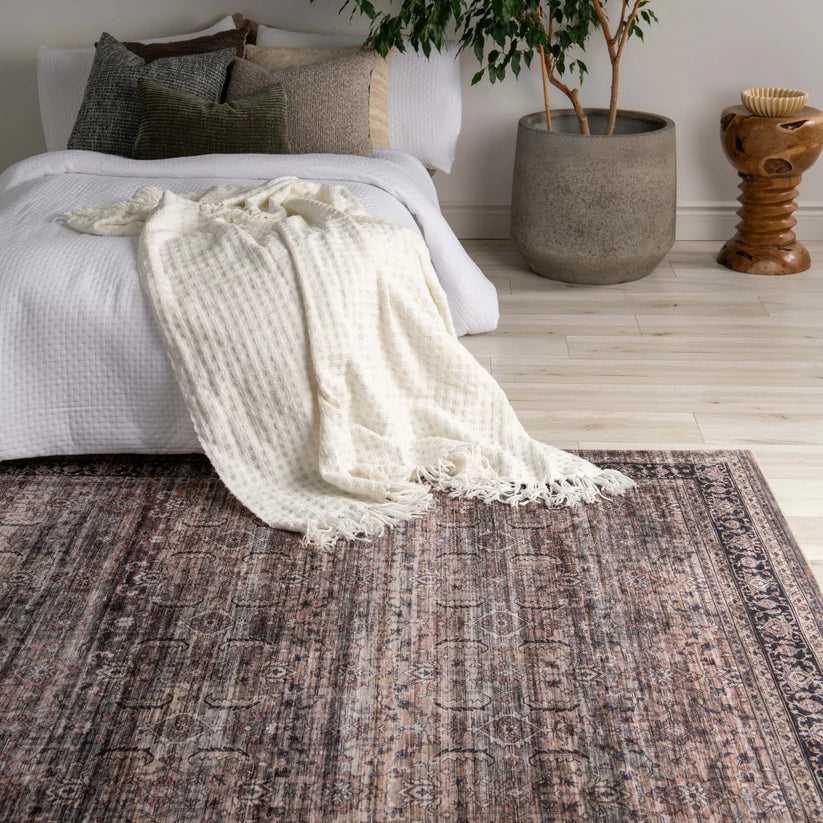 Emir Persian Transitional Brown Rug - 4' x 6'