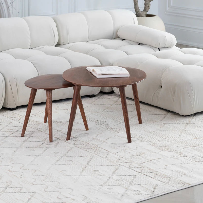 Astra Boho Abstract Beige Rug - 4' x 6'