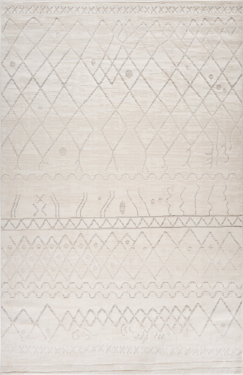 Astra Boho Abstract Beige Rug - 4' x 6'