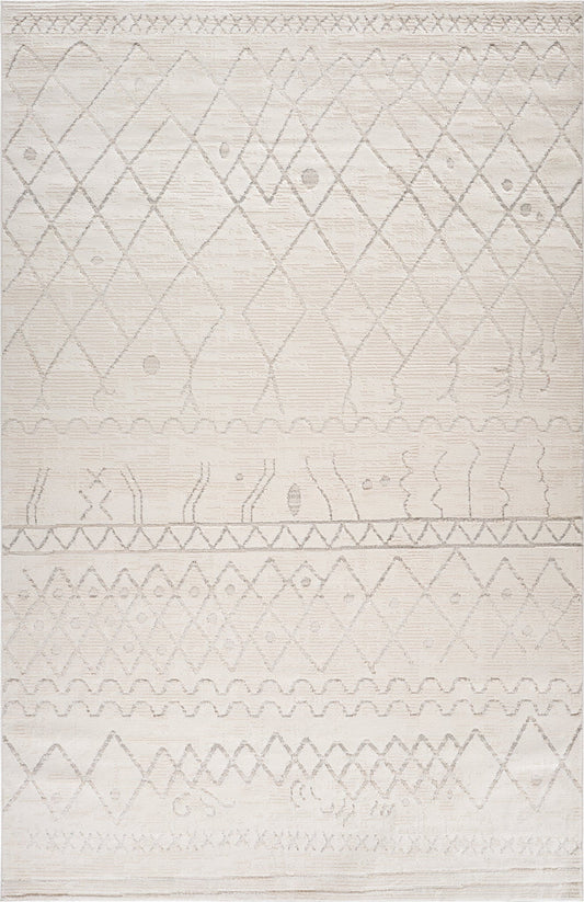 Astra Boho Abstract Beige Rug - 4' x 6'