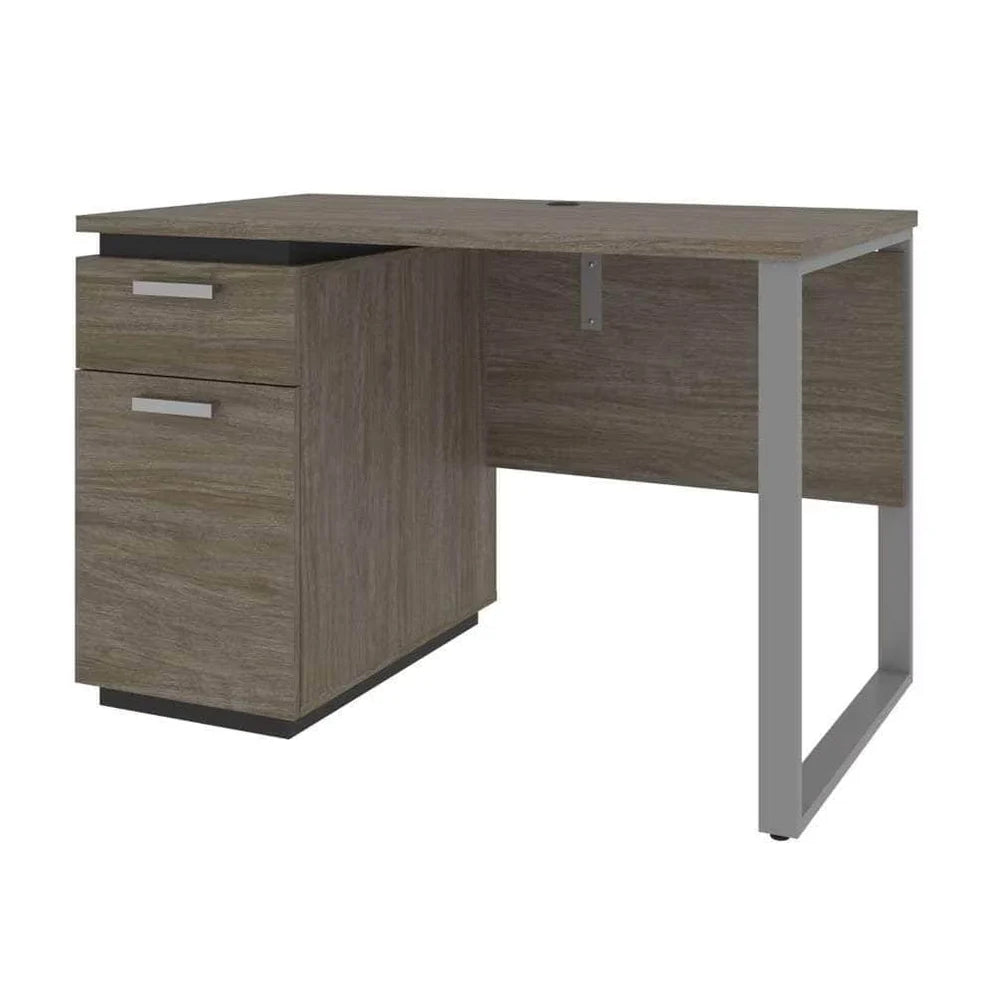 Aquarius 45" Wide Small Desk in Walnut Grey & Slate