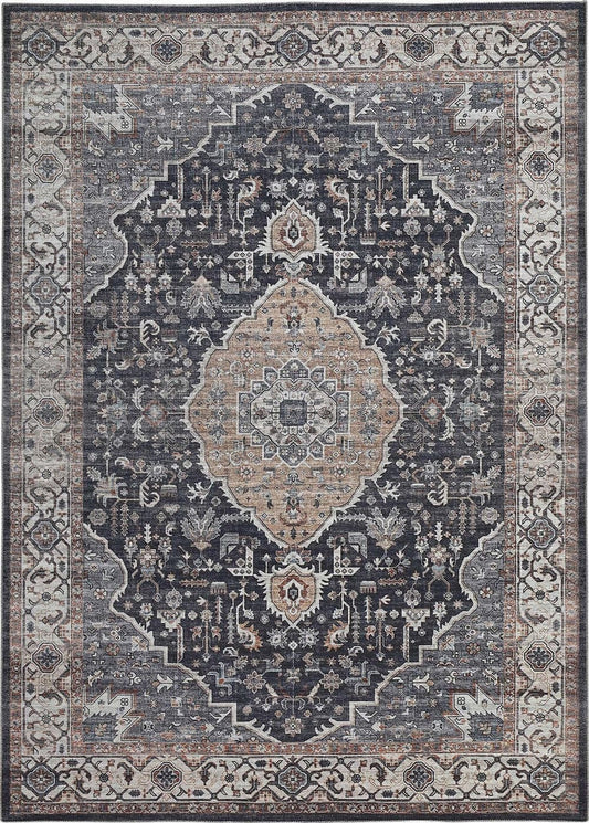 Emir Persian Transitional Navy Blue Rug - 4' x 6'